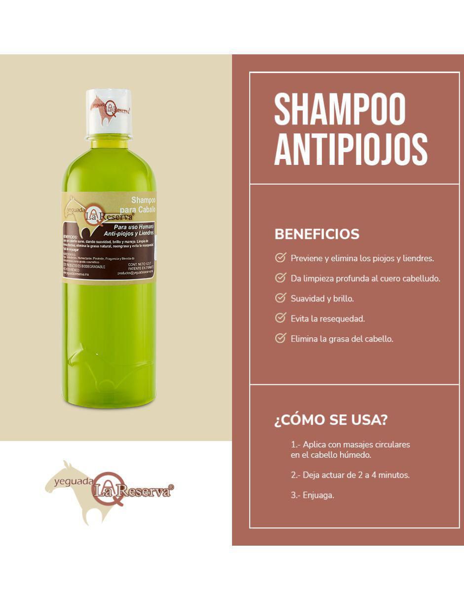 Shampoo para cabello antipiojo y liendres 500 ml 2