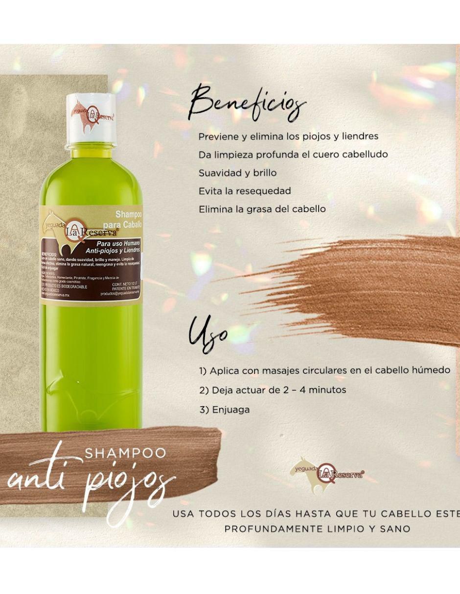Shampoo para cabello antipiojo y liendres 500 ml 4