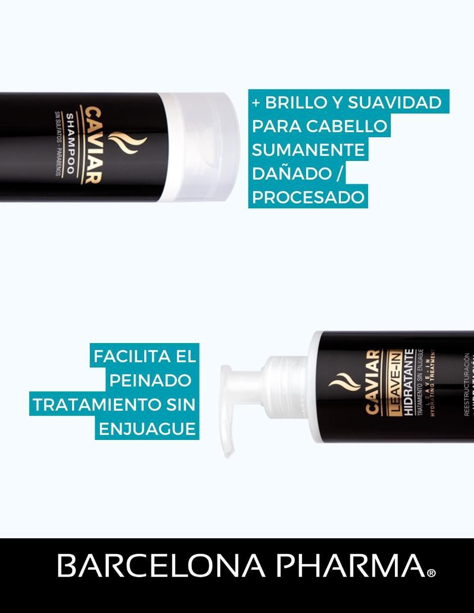 Kit tratamiento capilar Caviar Reestructurante Shampoo + Leave In reparador 7