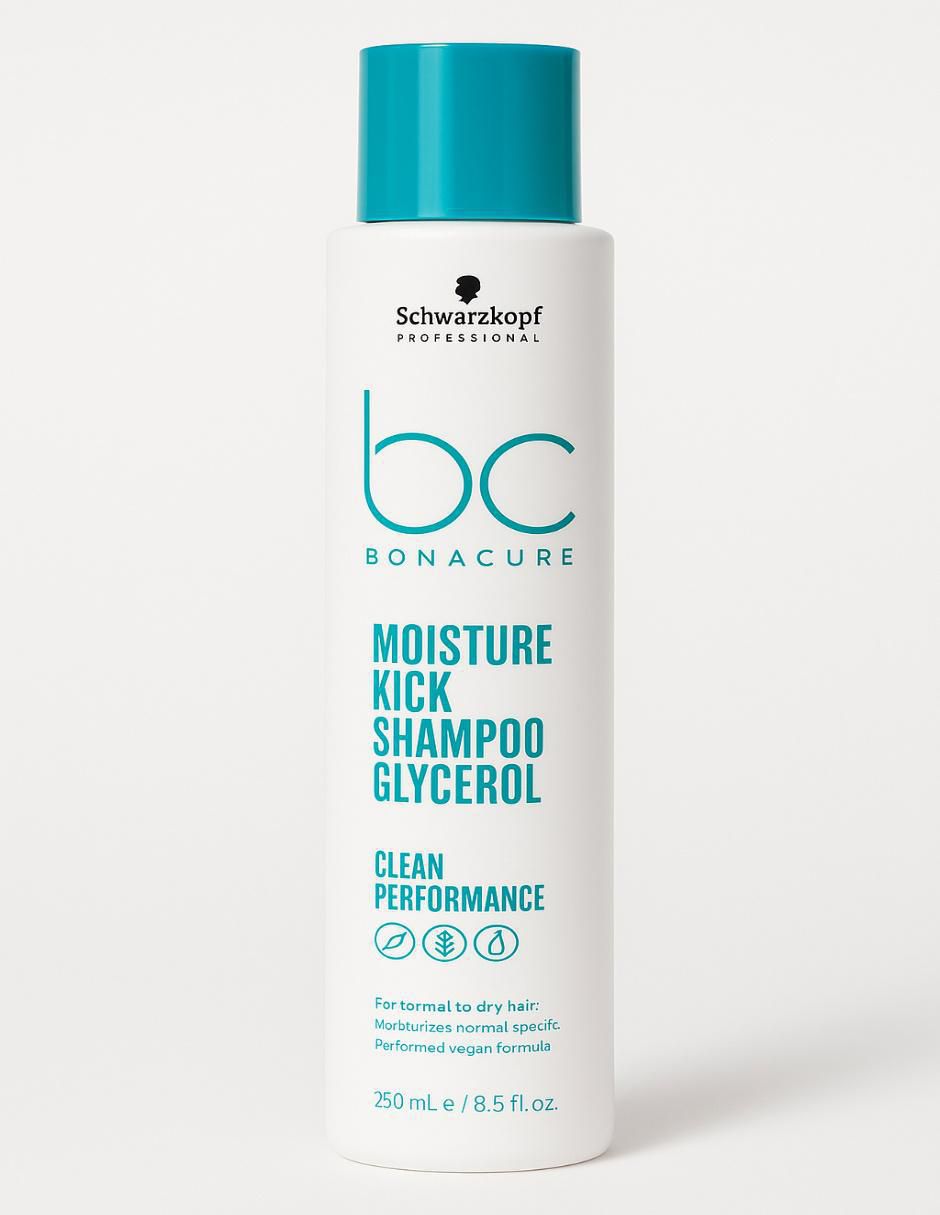 Shampoo sólido reparador para cabello Moisture Kick Shampoo Glycerol Bonacure 250 ml