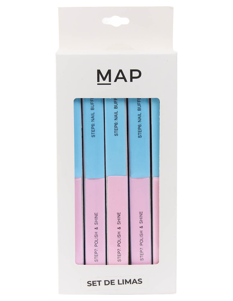 Set lima manual para uñas 4 caras 5