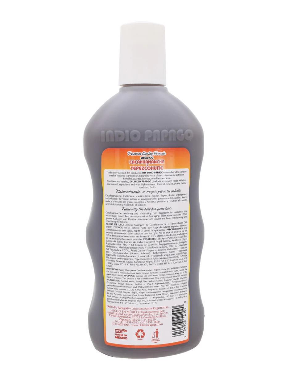 Shampoo cacahuananche + tepezcohuite del 550 ml 2