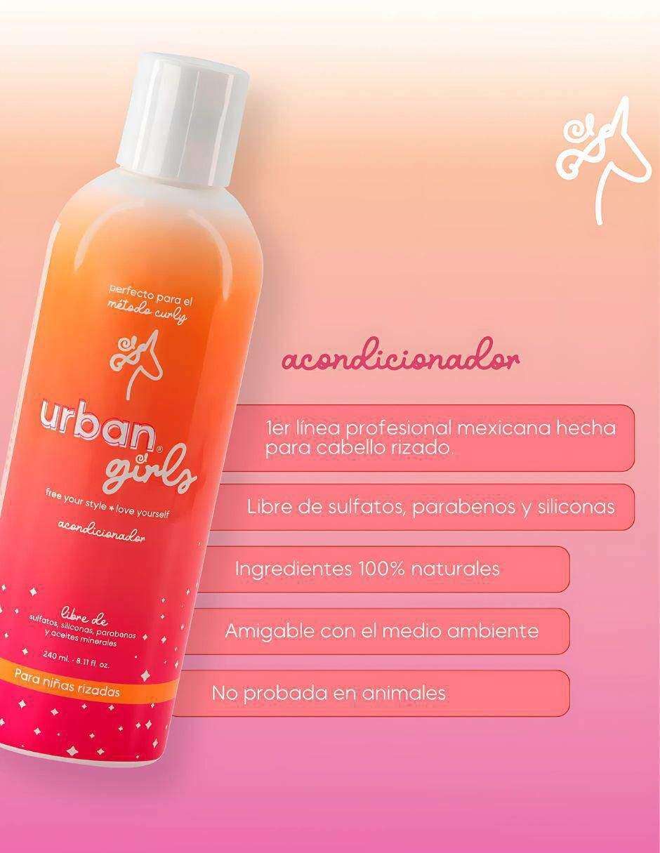 Acondicionador para cabello rizado Urban Girls 240 ml 3