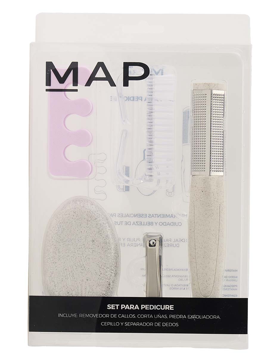 Set pedicure manual de acero inoxidable con 5 piezas 8