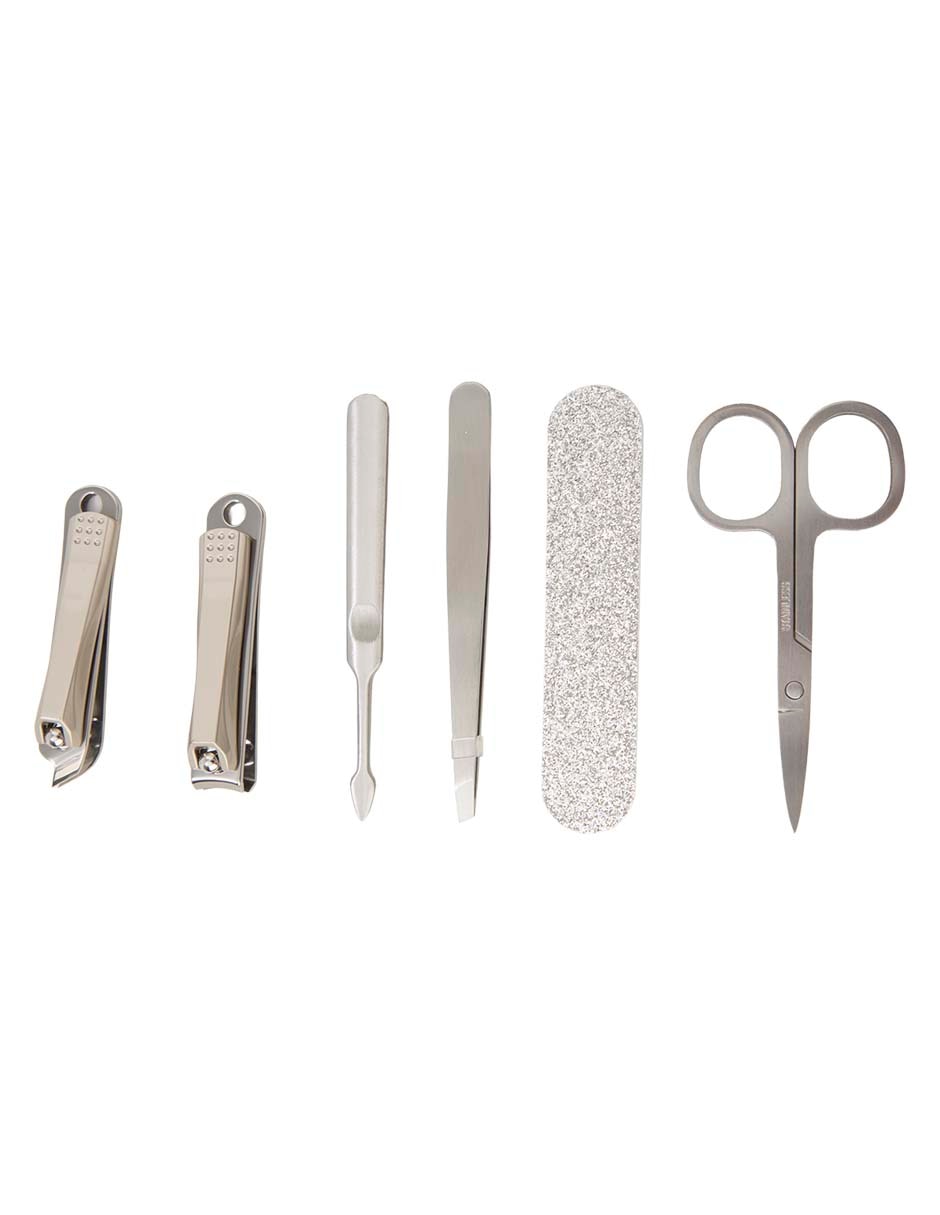 Set de manicure manual de acero inoxidable con 7 piezas 2
