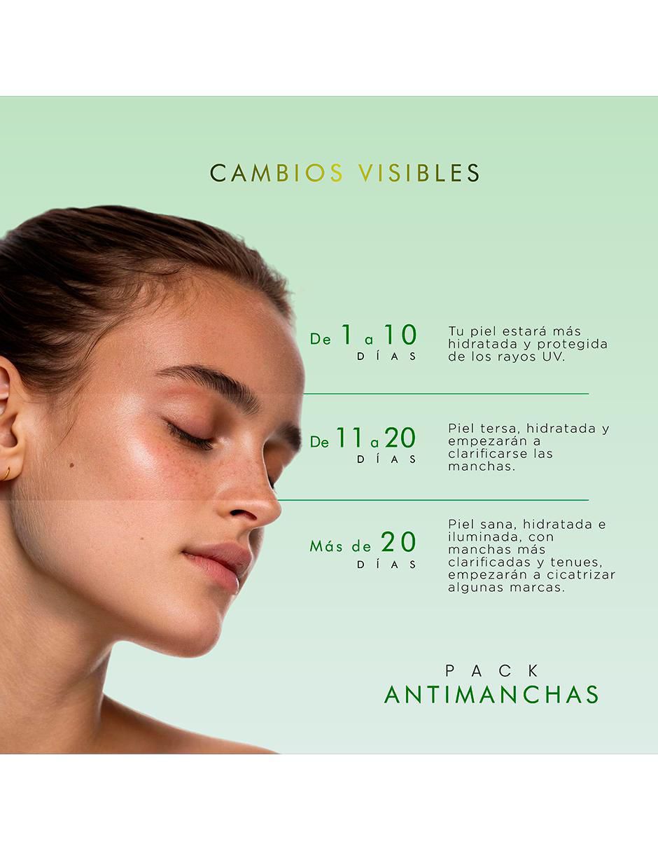Tratamiento facial antimanchas Pureza Natur paquete de serum + crema aclarantes despigmentantes. 3