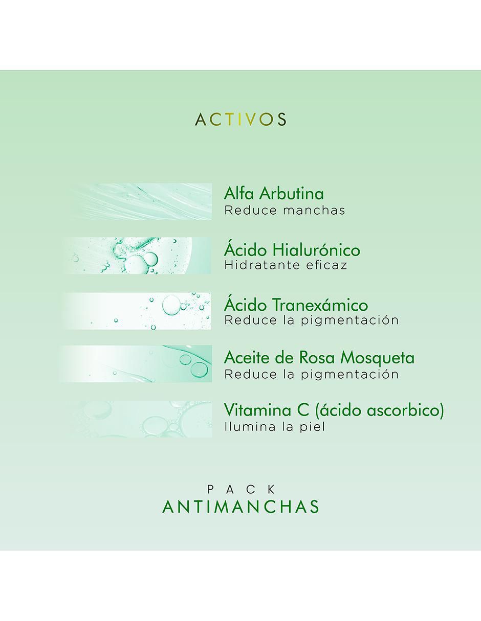 Tratamiento facial antimanchas Pureza Natur paquete de serum + crema aclarantes despigmentantes. 4