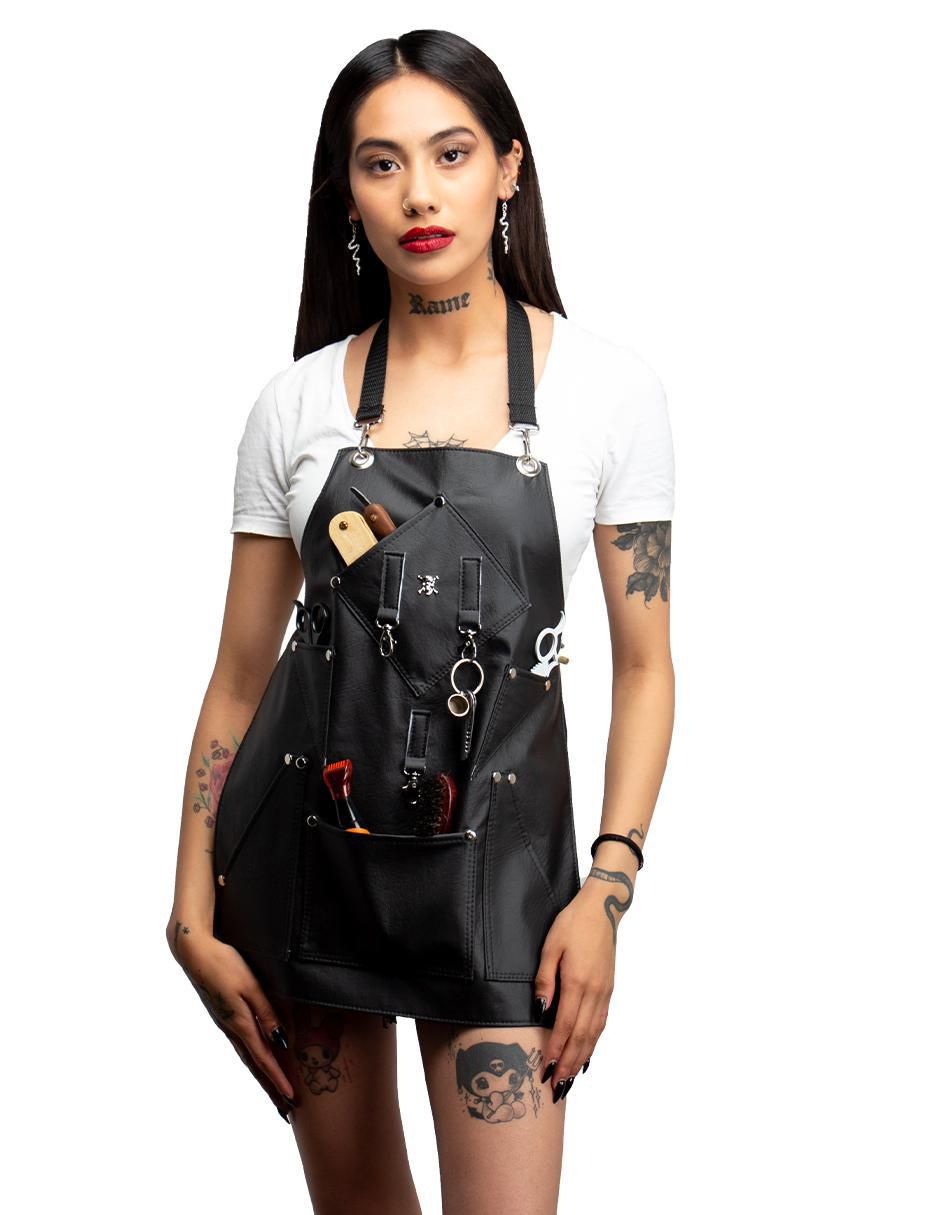 Mandil completo para barbería lady hooligan impermeable 11