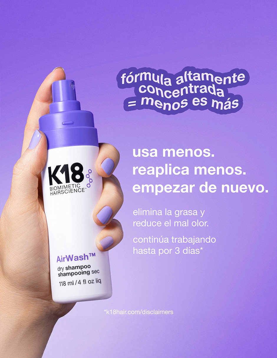 Shampoo en seco para cabello Dry Shampoo Airwash 118 ml 8