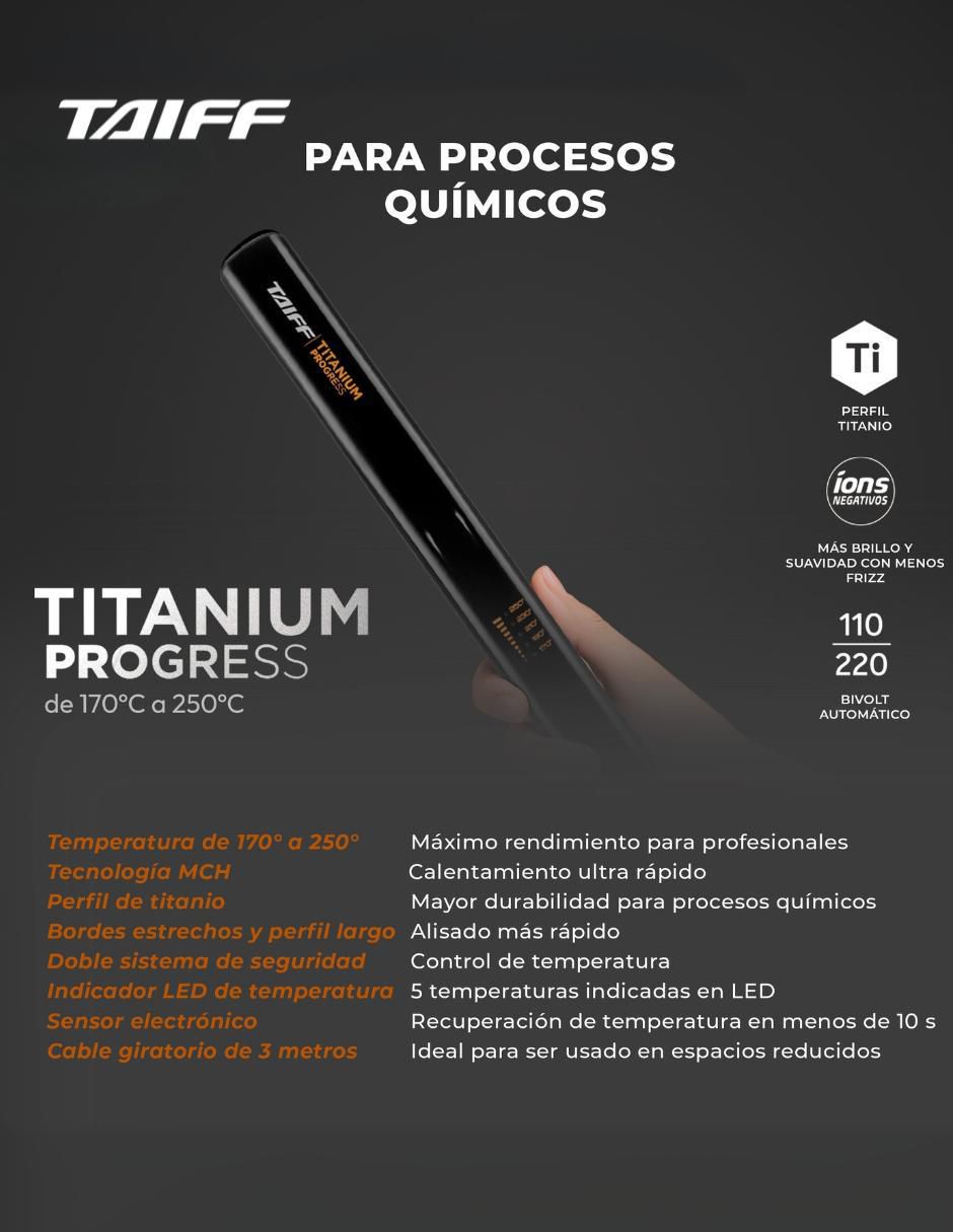 Alaciadora Professional Titanium Progress placas de titanio 5