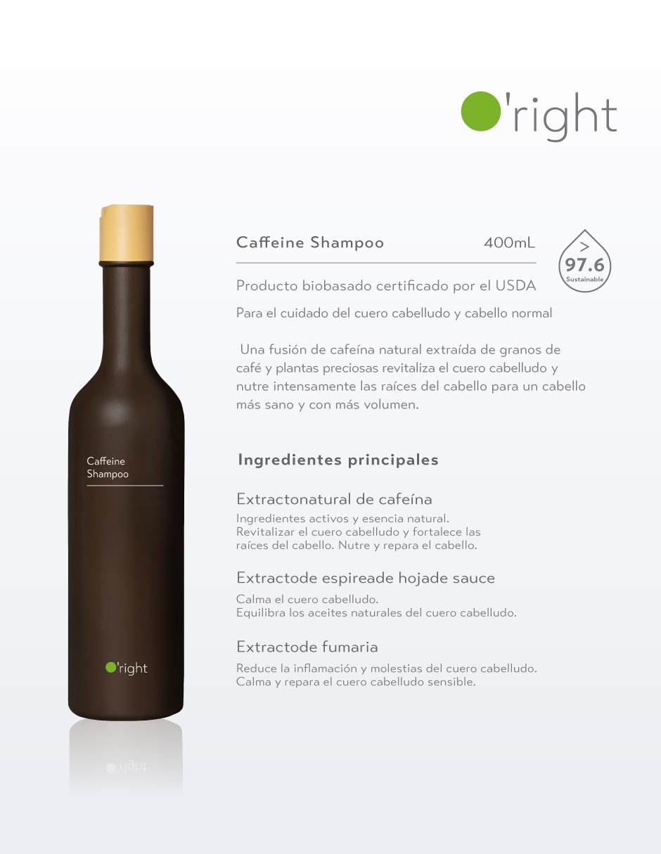 Shampoo anticaída Caffeine 400 ml 2
