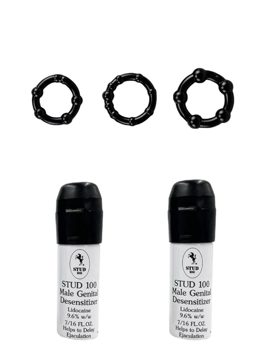 Kit lubricante íntimo con anillos 2
