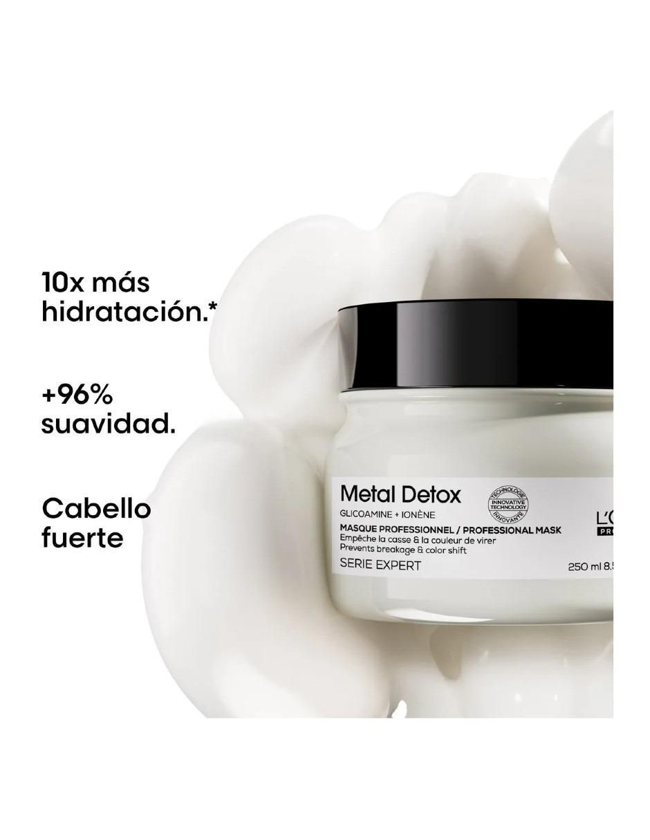 Crema para cabello maltratado L´oreal Professionnel Metal Detox para desintoxicar 3
