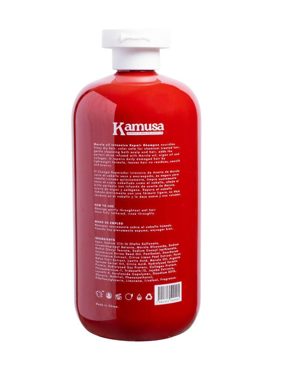 Shampoo reparador marula oil Kamusa hidratación y brillo 2