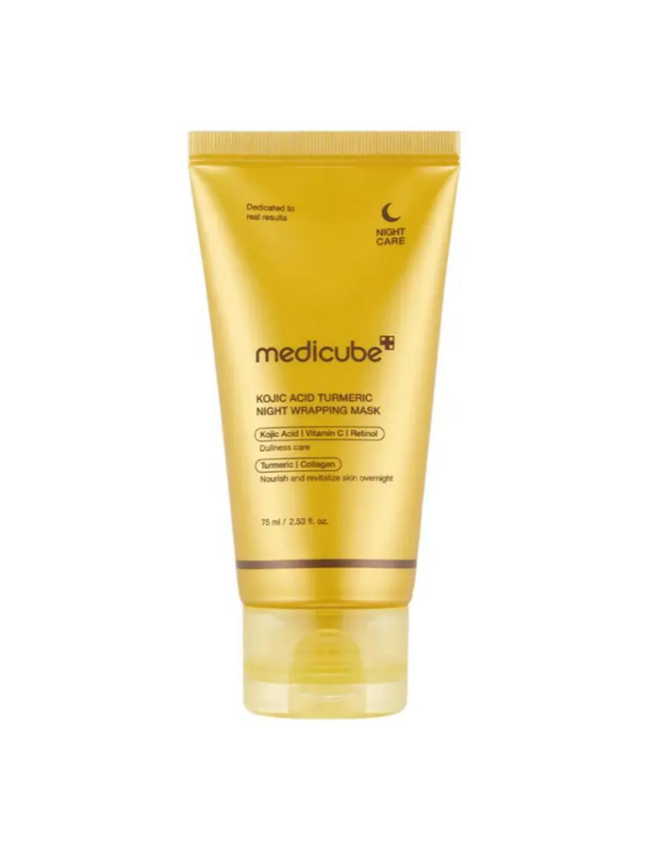 Mascarilla facial Kojic acid turmeric night wrapping mask para calmar y regenerar la piel Night Care 75 ml