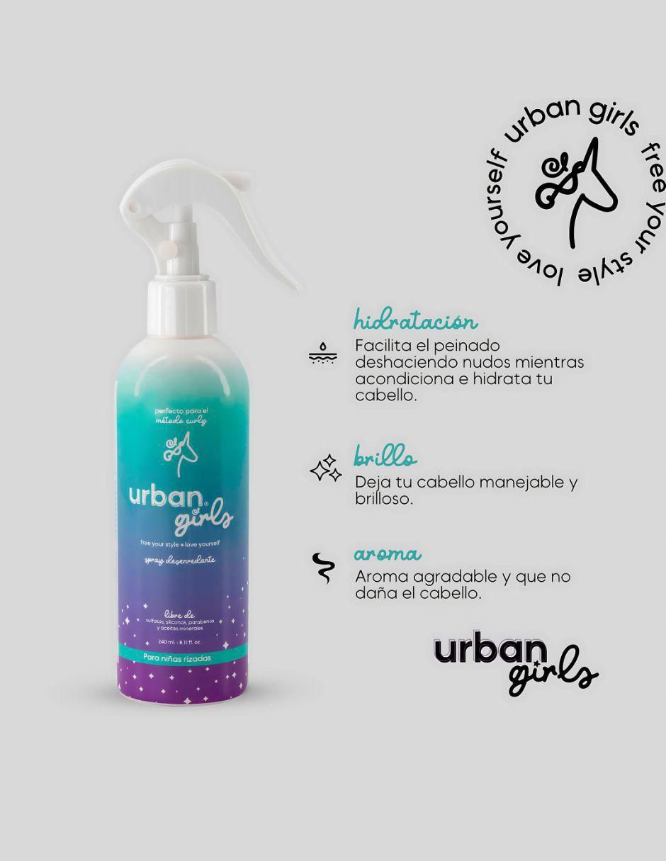 Spray para cabello rizado desenredante para niña 240 ml 2