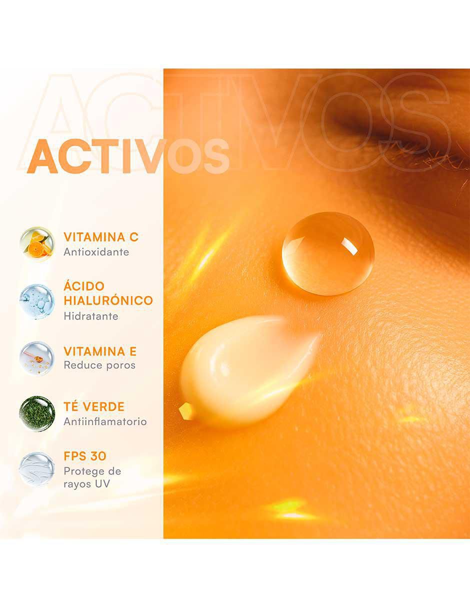 Kit tratamiento facial sérum vitamina c y crema fotoprotectora FPS 30 antimanchas 7