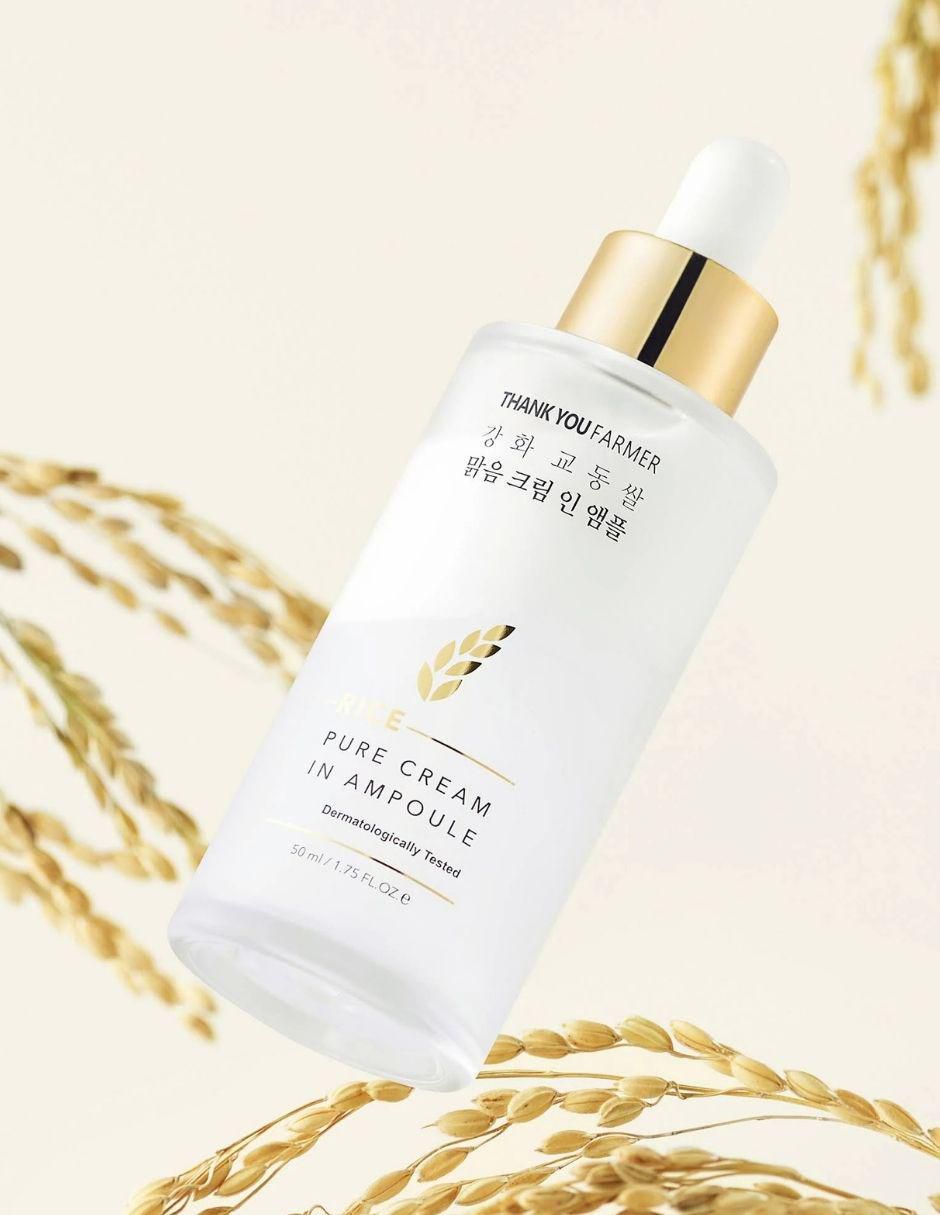 Sérum hidratante facial Rice Pure Cream In Ampoule todo tipo piel 2