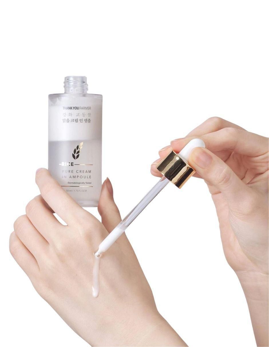Sérum hidratante facial Rice Pure Cream In Ampoule todo tipo piel 3