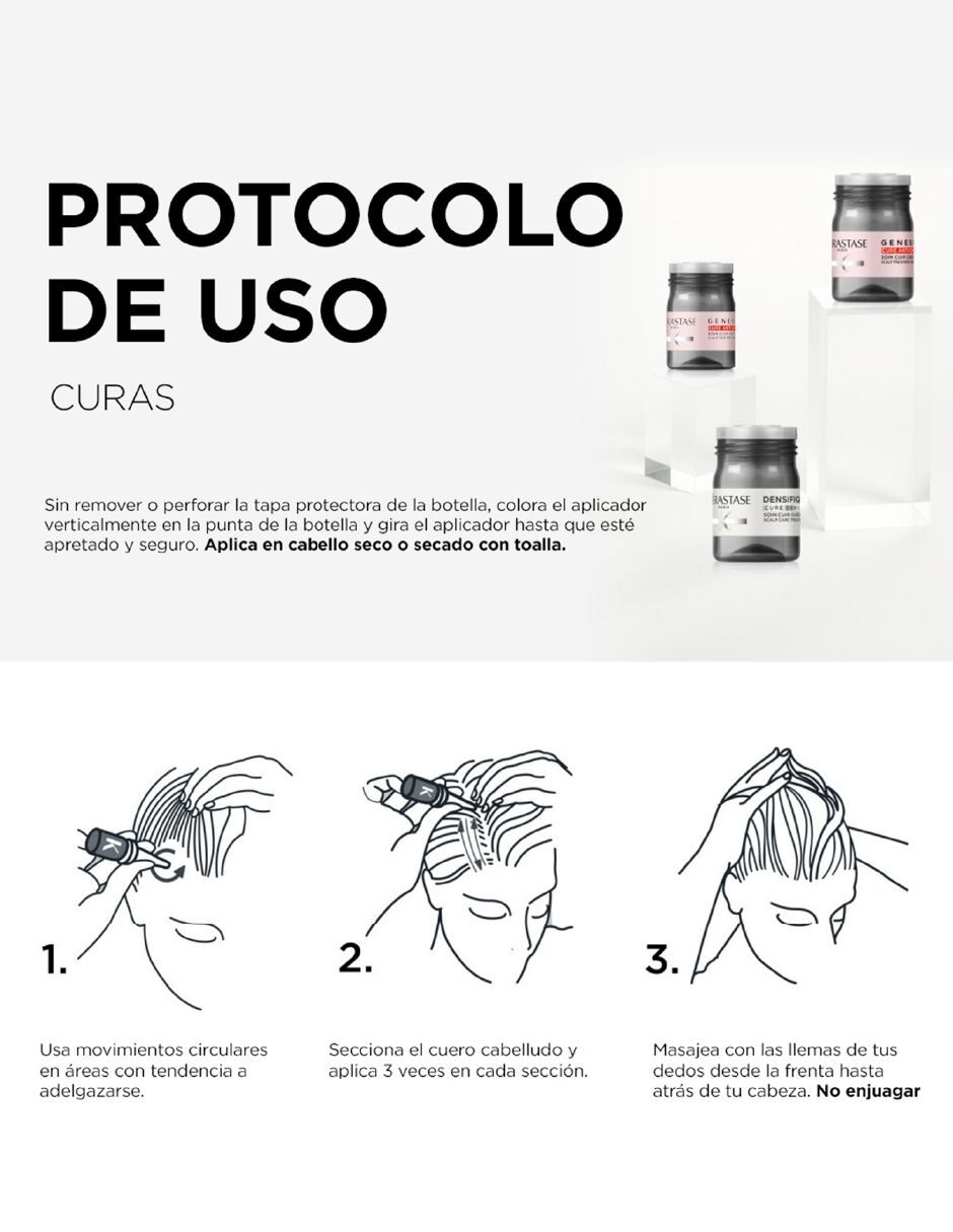 Tratamiento para cuero cabelludo Cure Antichute anticaída Genesis 8