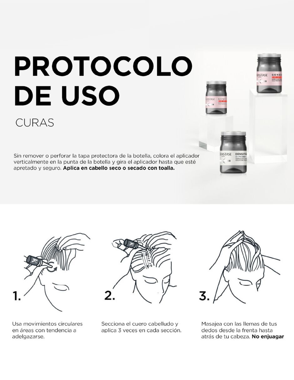 Tratamiento para cuero cabelludo densificante para mujeres dens cure femme de 6ml voluminizante 9