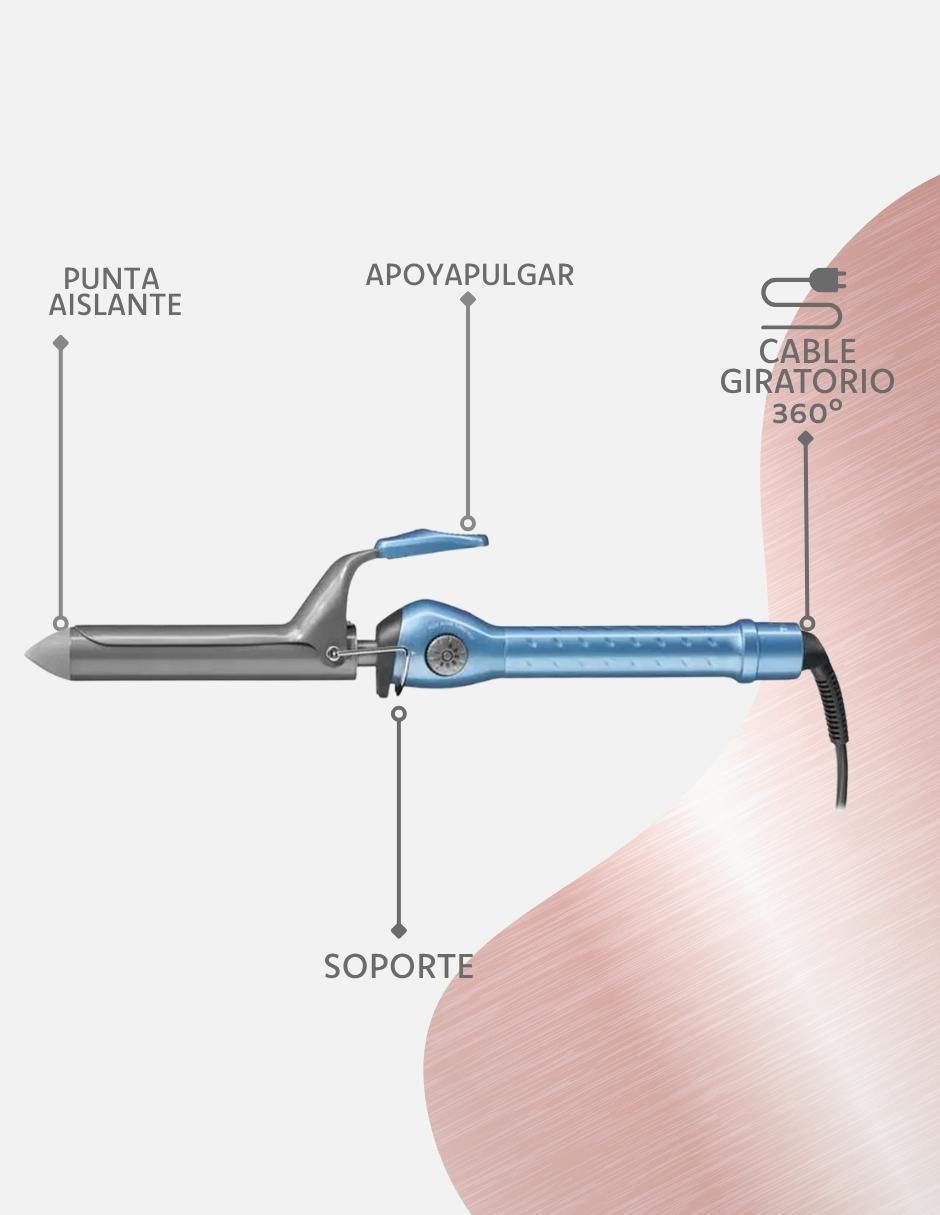 Rizadora de cabello BLL-BBL-BNT-150S 40 mm de nano titanium 4
