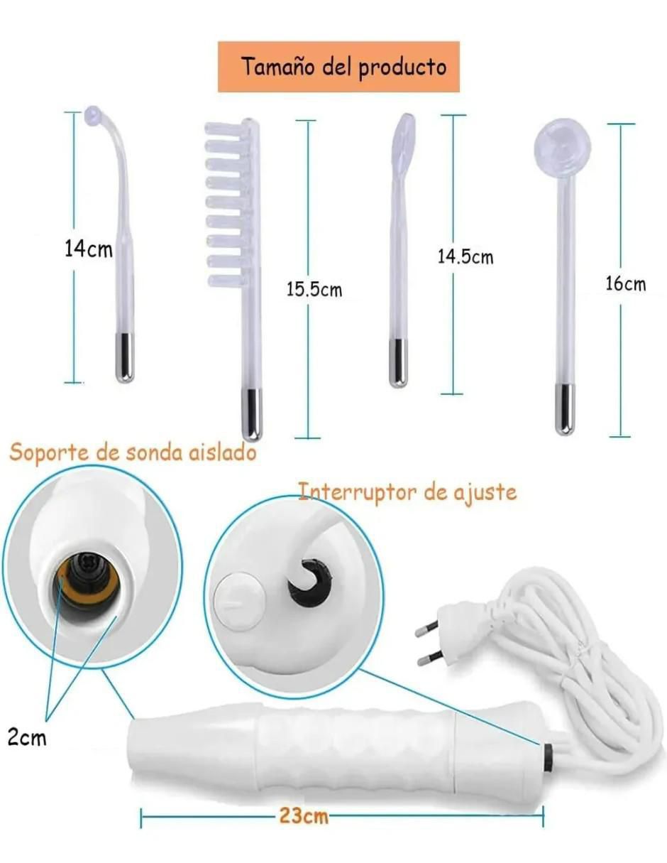 Tratamiento facial máquina terapia facial alta frecuencia portátil antiedad 5