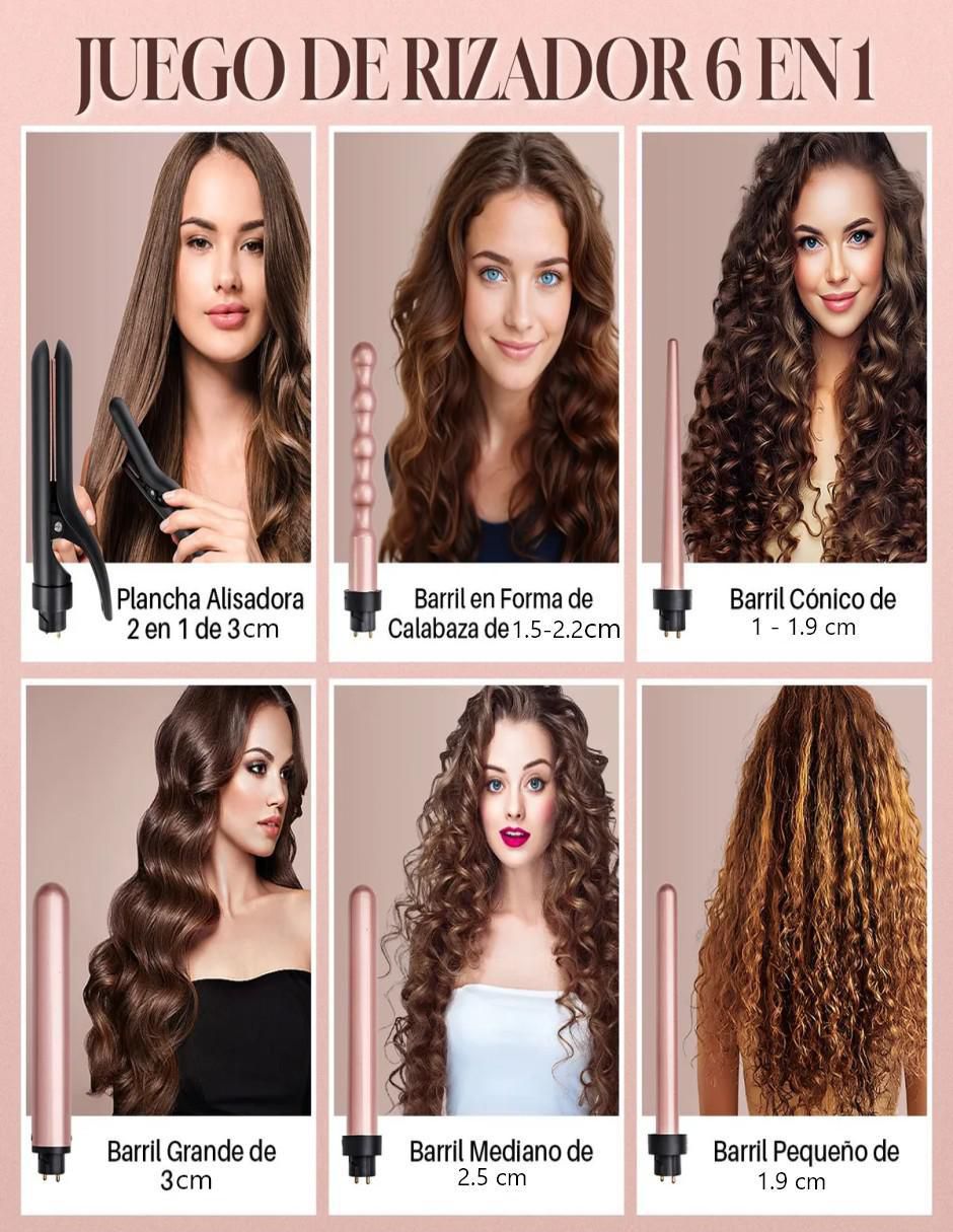 Kit rulos térmicos de cabello múltiple de cerámica 7