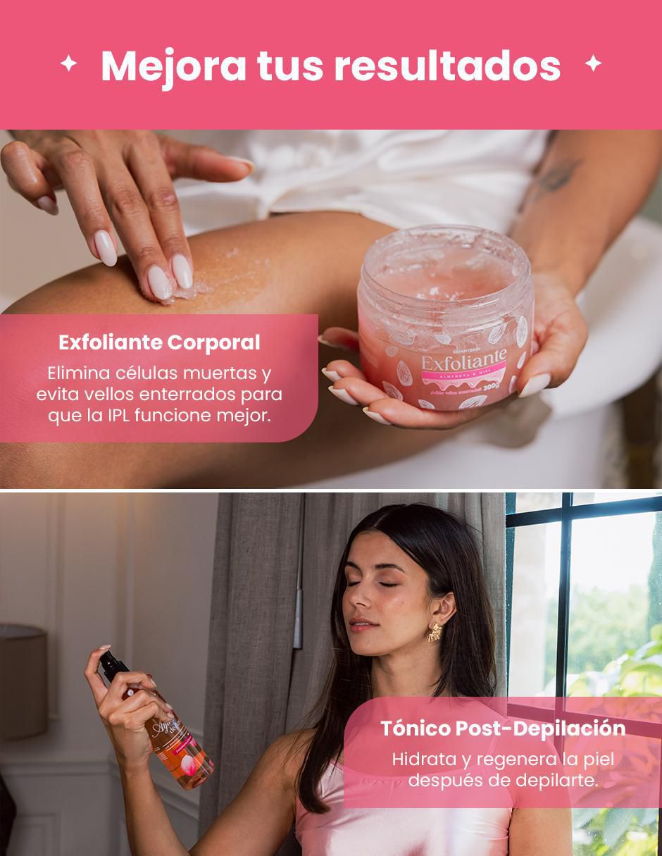 Kit depiladora ipl "para" rostro y cuerpo shinnyskin kit de depilación clásico