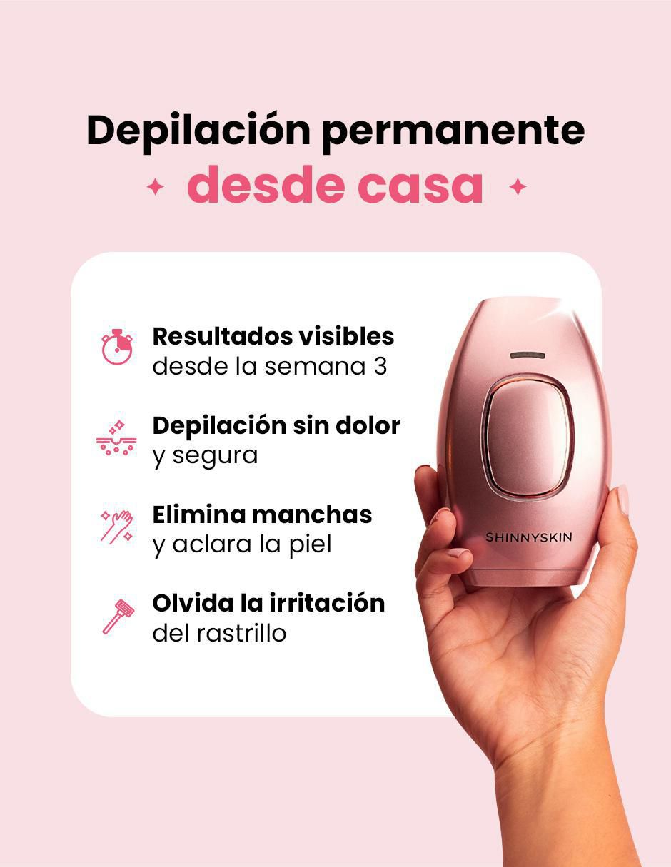 Kit depiladora ipl "para" rostro y cuerpo shinnyskin kit de depilación clásico