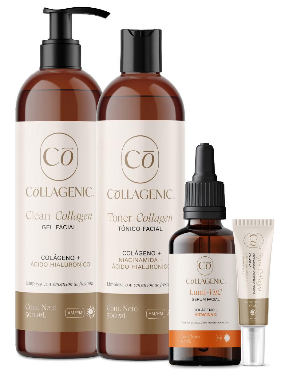 Kit tratamiento facial 4 en 1 cuidado esencial antiedad Premium