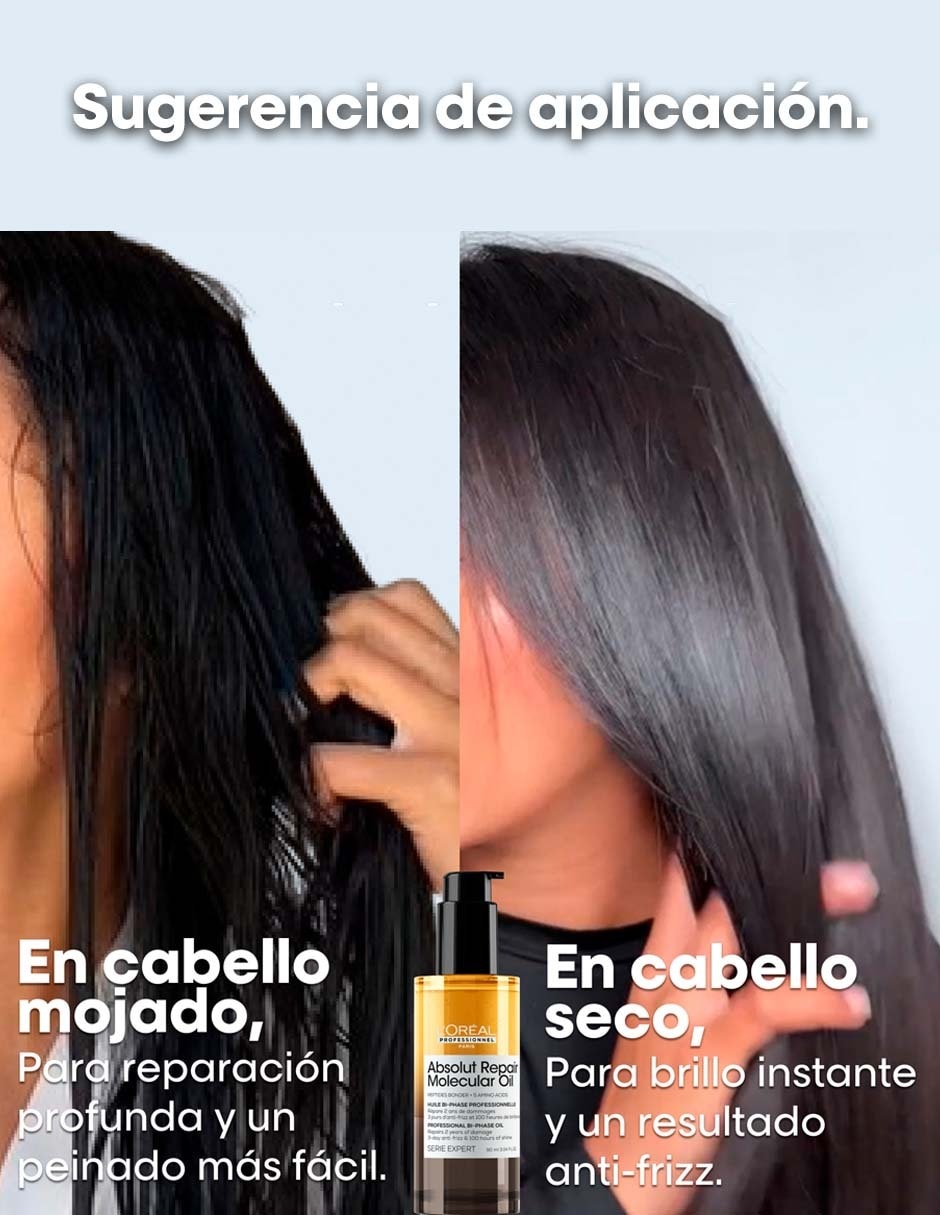 Aceite para cabello seco Absolut Repair Molecular 90 ml 7