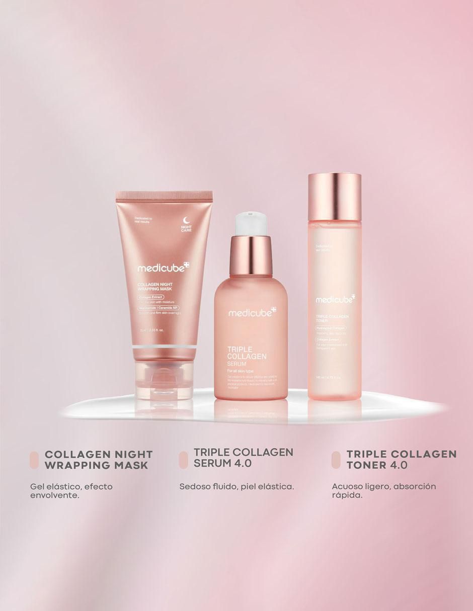 Set tratamiento facial Pack Triple Collagen – Reafirmante & Luminosidad reafirmante antiedad 3