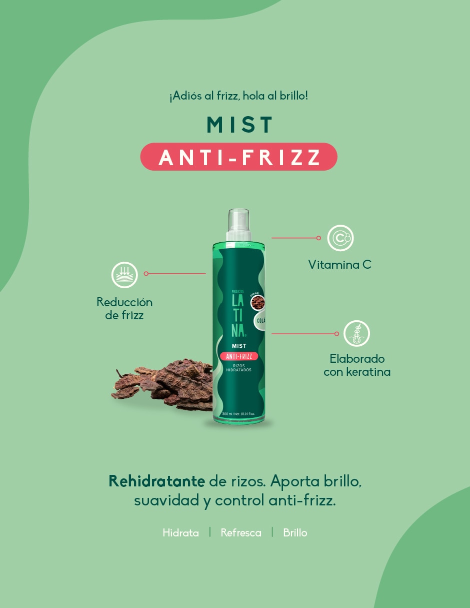 Spray para cabello rizado Mist Anti-Frizz 300 ml 2