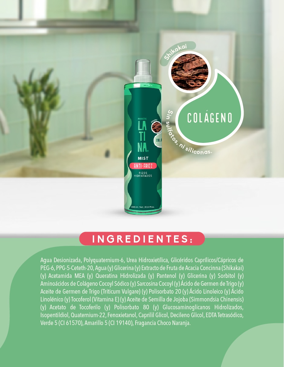 Spray para cabello rizado Mist Anti-Frizz 300 ml 3