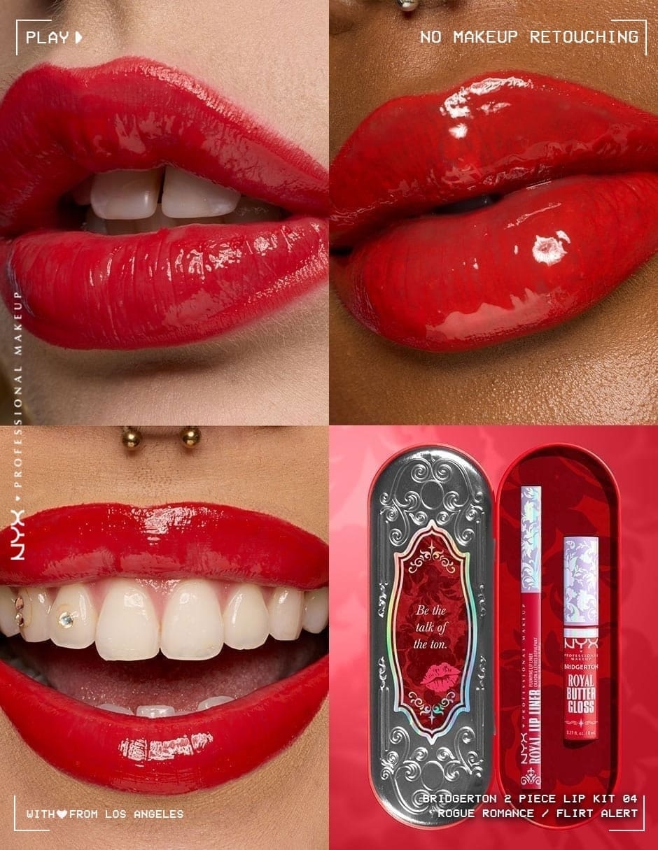 NYX BRIDGERTON 2 PIECE LIP KIT,ROJO