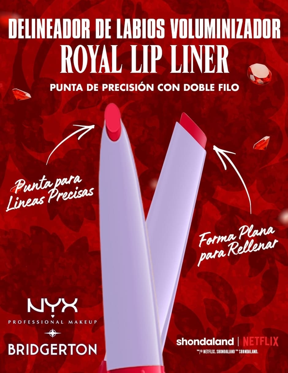 NYX BRIDGERTON 2 PIECE LIP KIT,ROJO