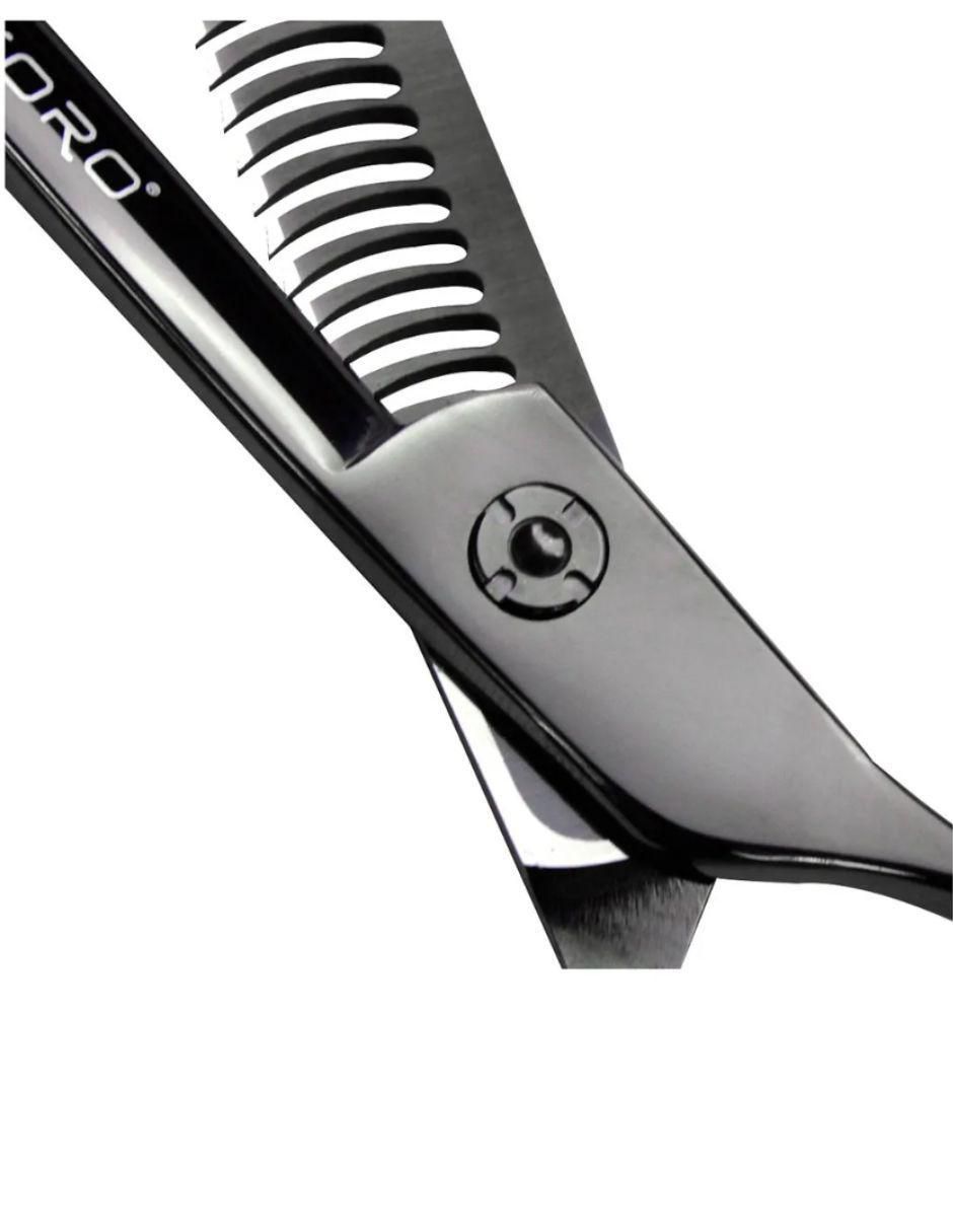 Tijeras para peluquería punta redonda black 2