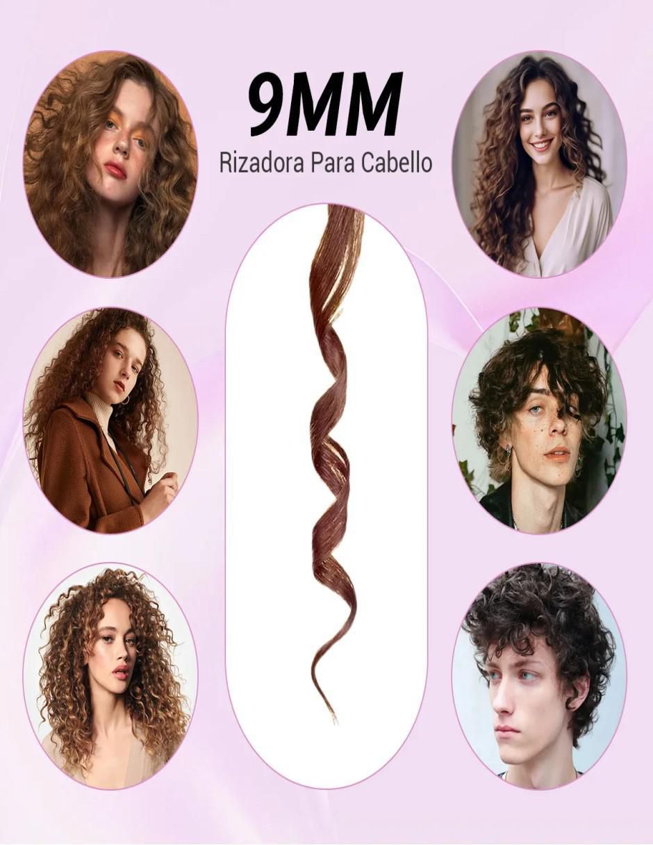Rizadora de cabello 9 mm de cerámica - turmalina 4