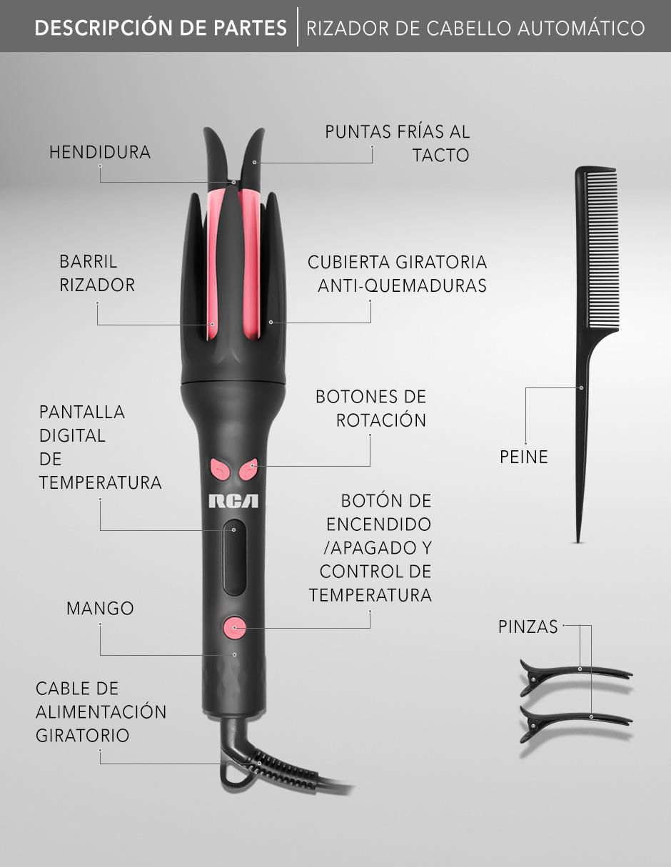 Rizadora de cabello RC-PR 40 mm de cerámica turmalina 4