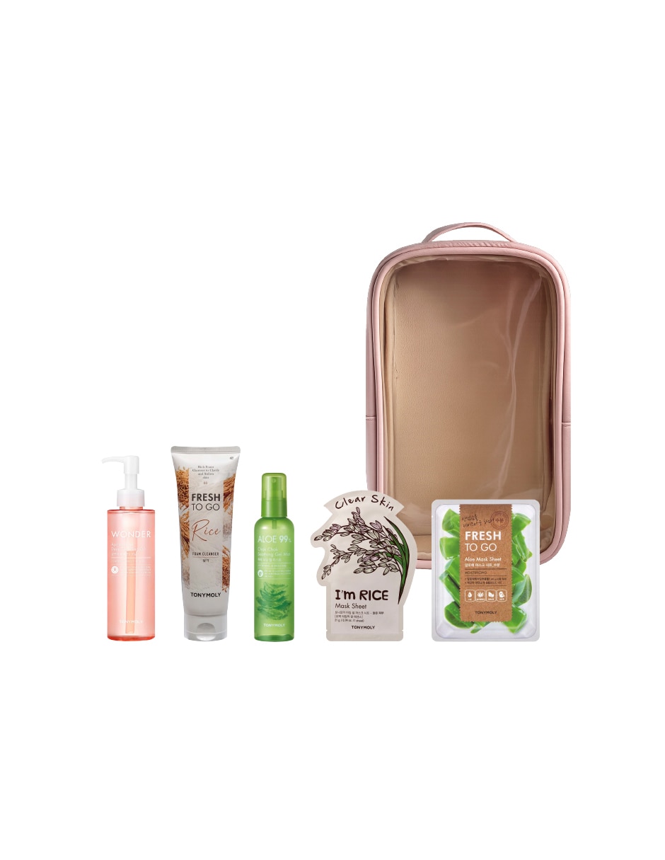 Kit de tratamiento facial kit signature glow hidrata, protege y limpia