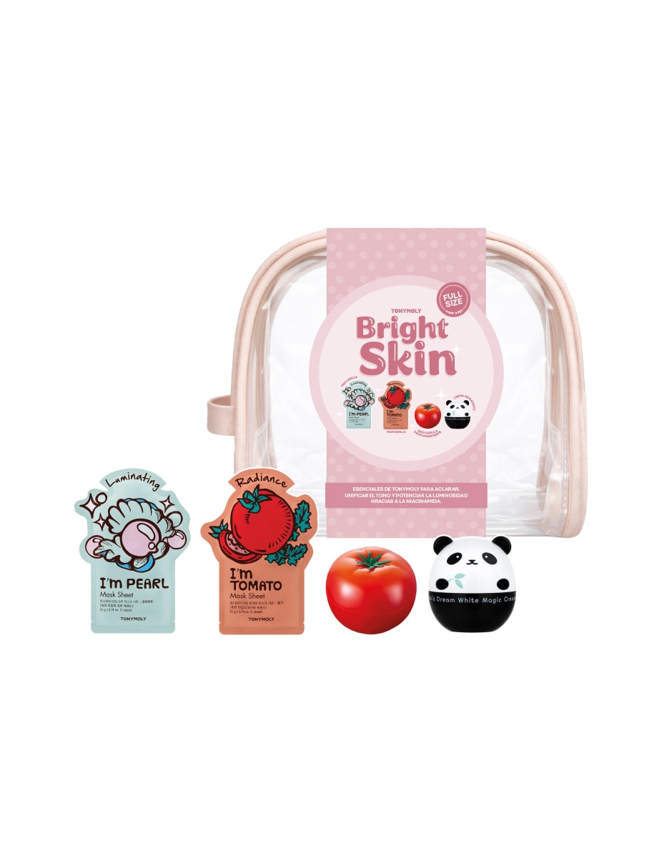 Kit tratamiento facial kit brigth skin hidrata, protege y limpia 2