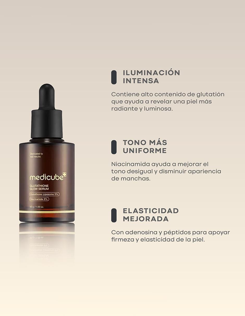 Tratamiento facial Booster pro + glutathione glow serum dermatológico 4