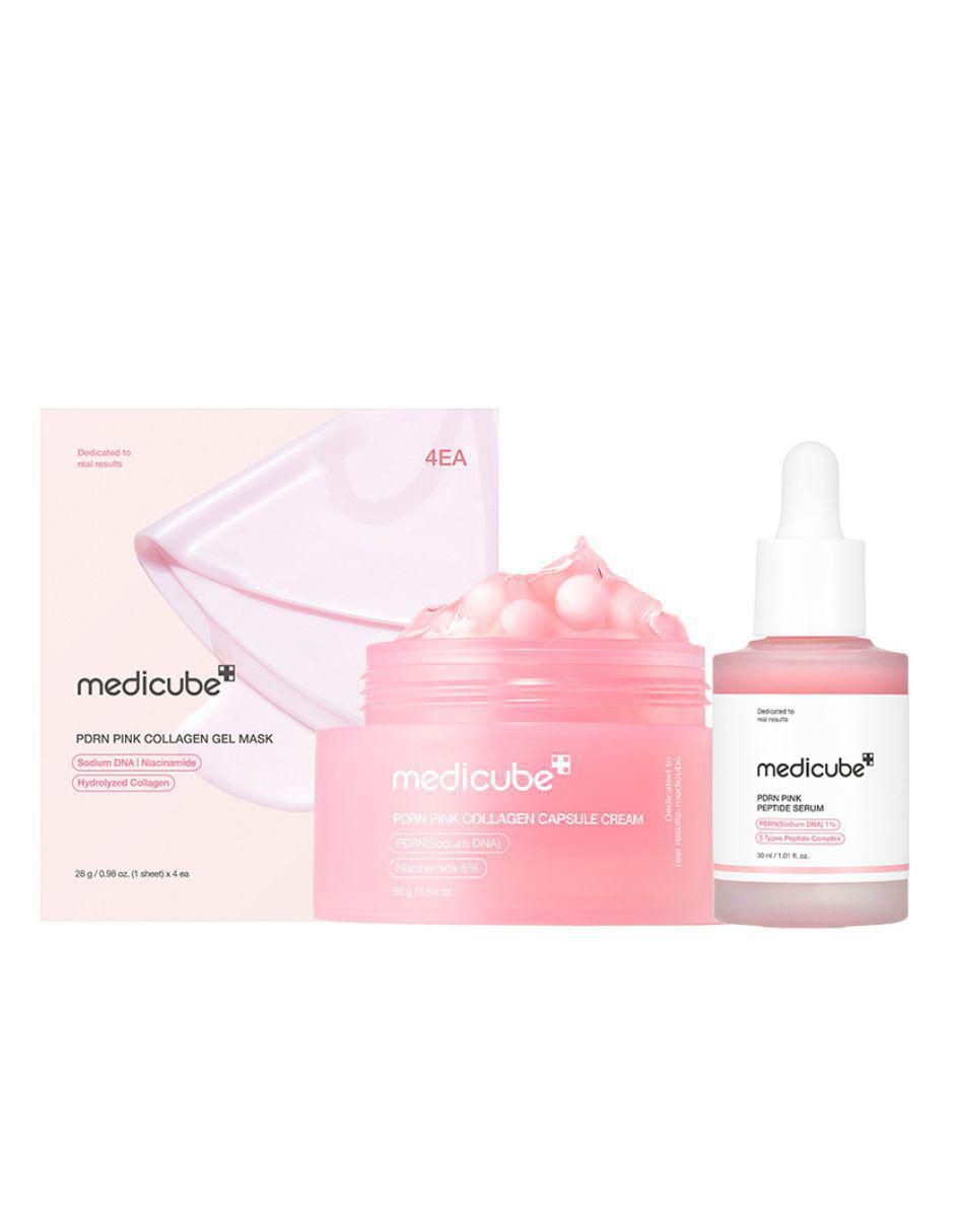 Tratamiento facial Pink serum + cream + gel reparador