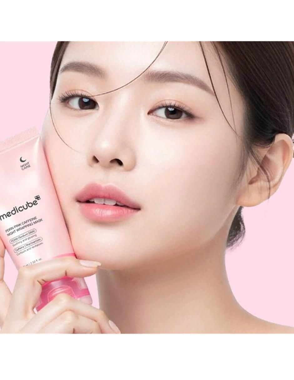 Mascarilla facial PDRN Pink Caffeine Night Wrapping Mask Nigth Care 75 ml 3