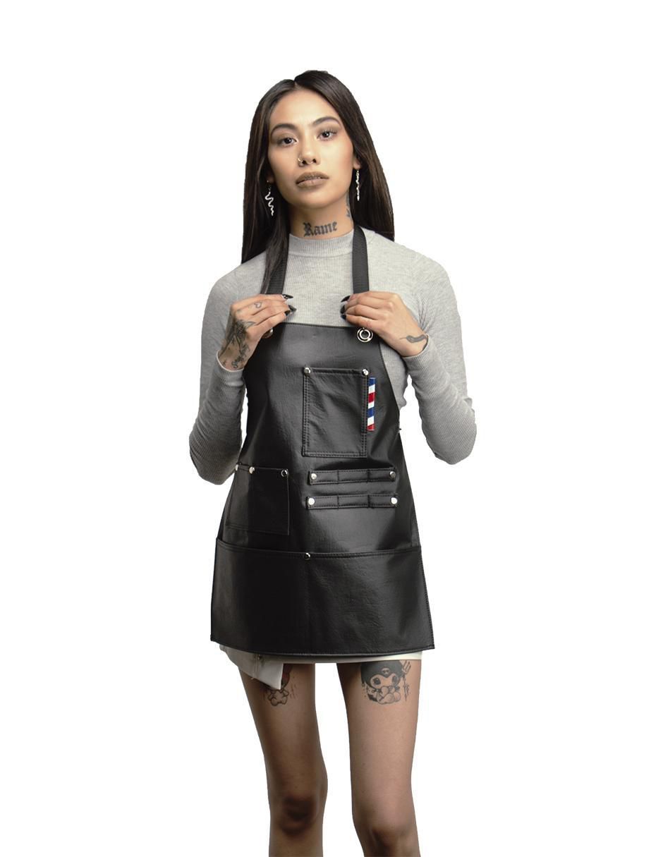 Mandil completo para barbería Lady Smoke impermeable 9